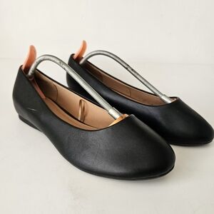 Lane Bryant Black Flat Ballerina Casual Slipon Shoes 10W